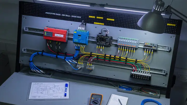 Designing DIN-Rail Mounts: How to Organize Your Prototyping Bench Like an Industrial Panel