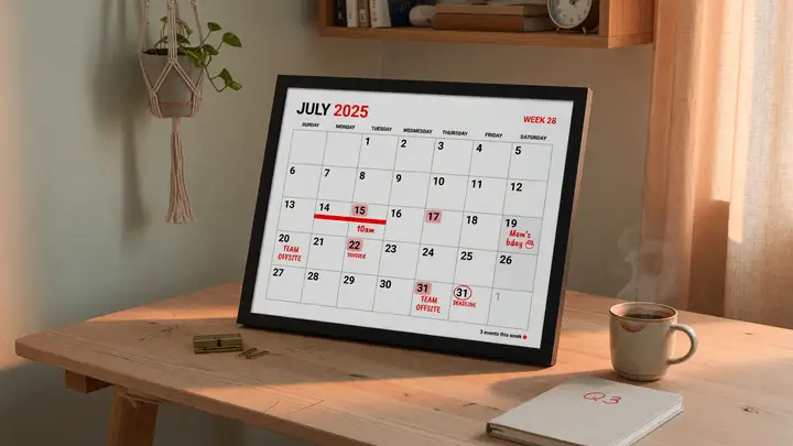Building a Custom E-Paper Desk Calendar with 3-Color Waveshare Displays
