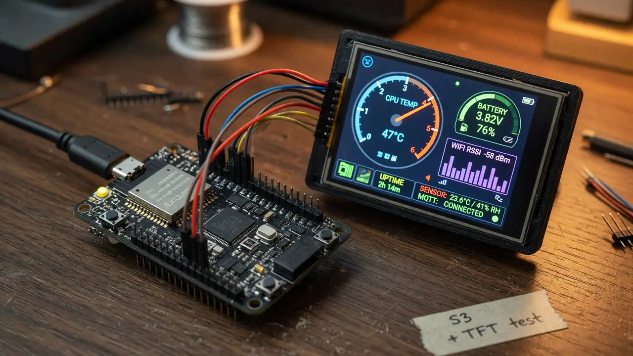 Step-by-Step: Creating a Custom Digital Dashboard with ESP32-S3